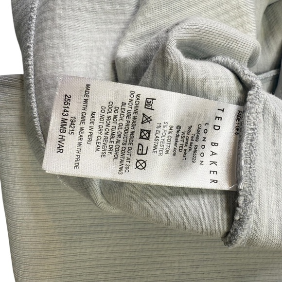 Ted Baker London Pleaded Patch Sleeves Double Full Zip Up Jacket - Picture 15 of 15